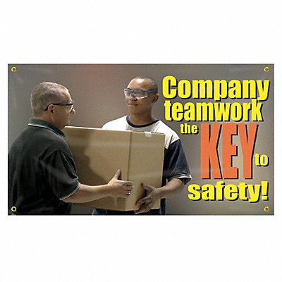 Safety Banner 28in x 48in Poly Sheeting