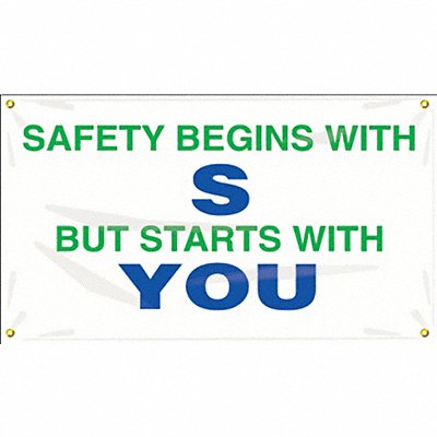 Safety Banner 28in x 48in Poly Sheeting