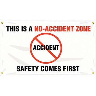 Safety Banner 28in x 48in Poly Sheeting