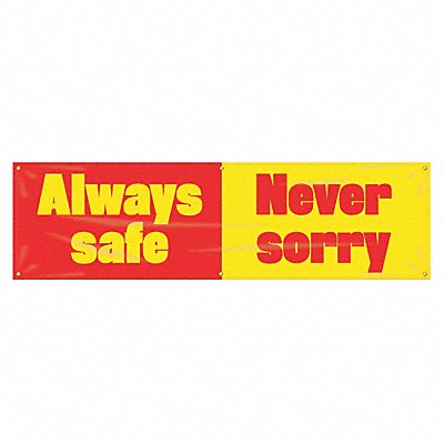 Safety Banner 28in x 96in Poly Sheeting