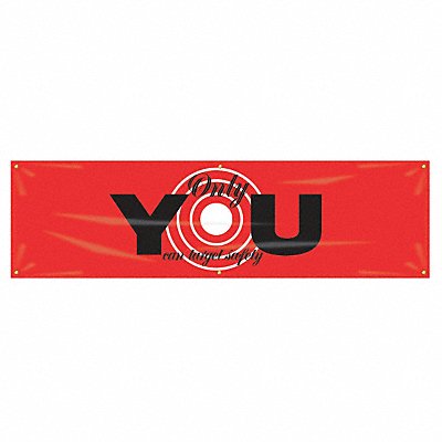 Safety Banner 28in x 96in Poly Sheeting