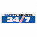 Safety Banner 28in x 96in Poly Sheeting