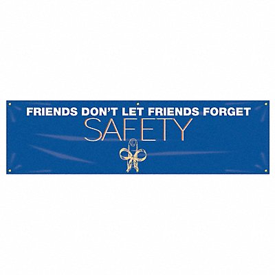 Safety Banner 28in x 96in Poly Sheeting