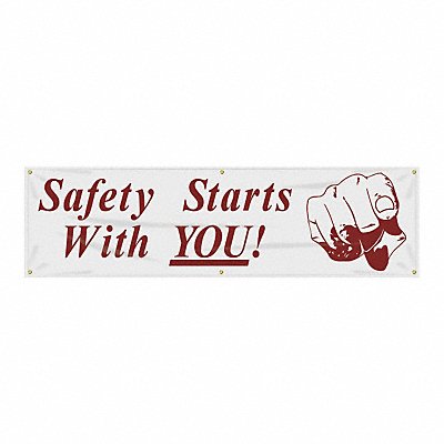 Safety Banner 28in x 96in Poly Sheeting