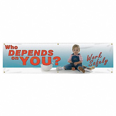 Safety Banner 28in x 96in Poly Sheeting