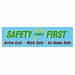 Safety Banner 28in x 96in Poly Sheeting