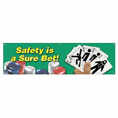 Safety Banner 28in x 96in Poly Sheeting