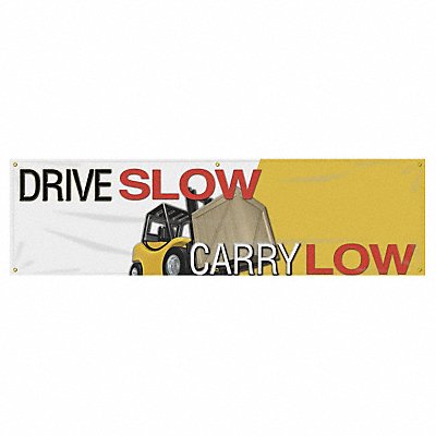 Safety Banner 28in x 96in Poly Sheeting