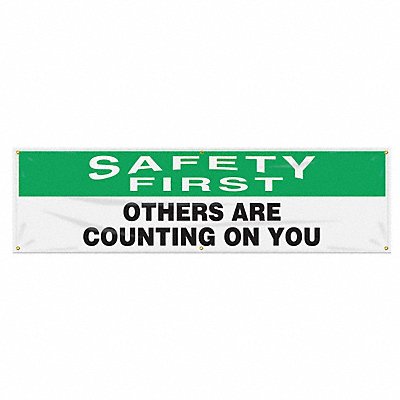 Safety Banner 28in x 96in Poly Sheeting