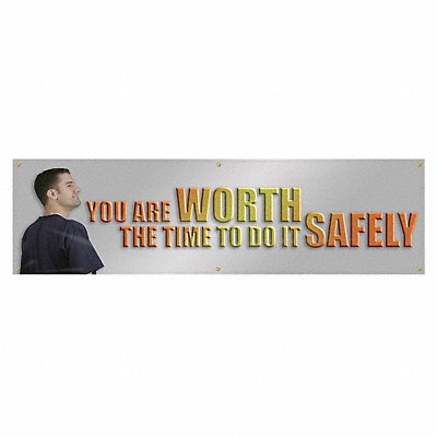 Safety Banner 28in x 96in Poly Sheeting