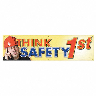 Safety Banner 28in x 96in Poly Sheeting