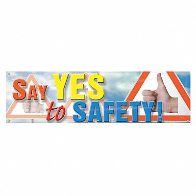 Safety Banner 28in x 96in Poly Sheeting