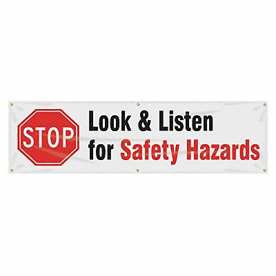 Safety Banner 28in x 96in Poly Sheeting