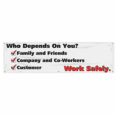 Safety Banner 28in x 96in Poly Sheeting