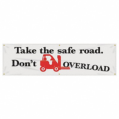 Safety Banner 28in x 96in Poly Sheeting