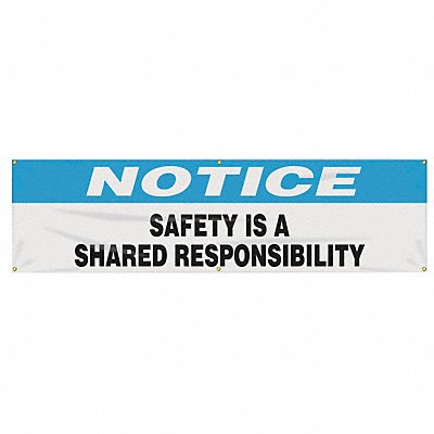 Safety Banner 28in x 96in Poly Sheeting