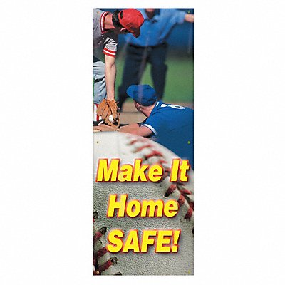 Safety Banner 74in x 28in Poly Sheeting