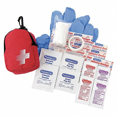 First Aid Kit Portable Red Fabric