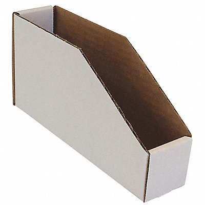 Corr Shelf Bin White Cardboard 4 1/2 in
