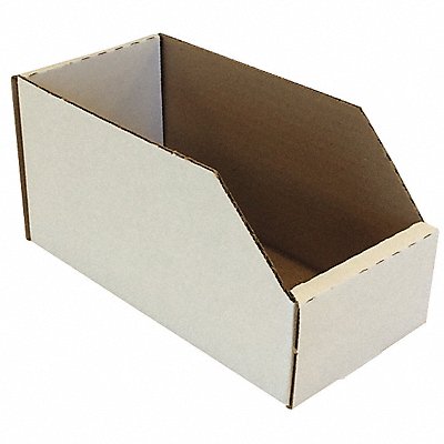 Corr Shelf Bin White Cardboard 4 1/2 in