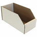 Corr Shelf Bin White Cardboard 4 1/2 in