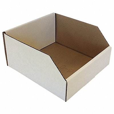 Corr Shelf Bin White Cardboard 4 1/2 in