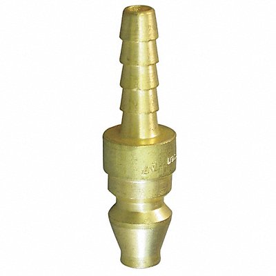 Coupler Plug Hose Barb 1/4 Brass