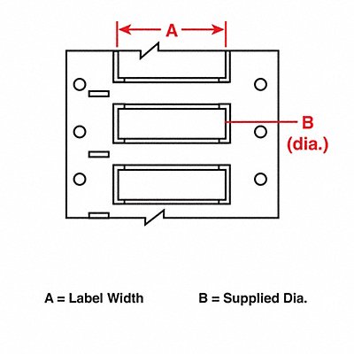 Wire Marking Sleeves 2 in W 0.645 in L