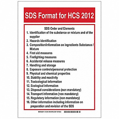 SDS Sign 14in. H x 10in. W Polyester