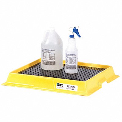 Spill Tray Black/Yellow 2.5 gal HDPE