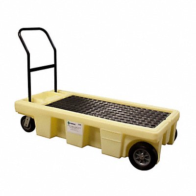 Drum Spill Platform Cart Yellow 500 lb.