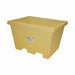 Storage Tote Yellow Solid Polyethylene