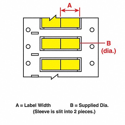 Wire Marking Sleeves 1 in W 0.645 in L