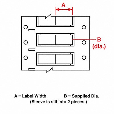 Wire Marking Sleeves 1 in W 0.851 in L