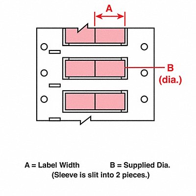 Wire Marking Sleeves 1 in W 0.645 in L