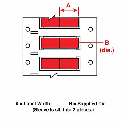 Wire Marking Sleeves 1 in W 0.235 in L