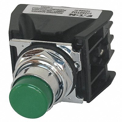 Push Button with Contacts Green Extended