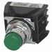 Push Button with Contacts Green Extended