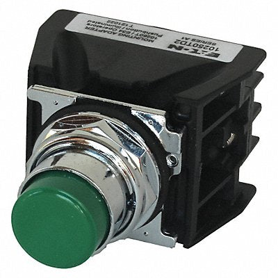 Push Button with Contacts Green Extended