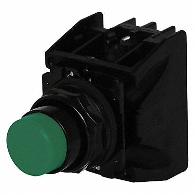 Push Button with Contacts Green Extended