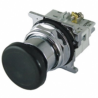 Push Button with Contacts Black Mushroom