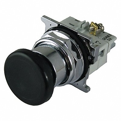Push Button with Contacts Black Mushroom