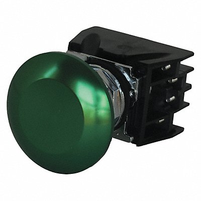 Push Button with Contacts Green Mushroom