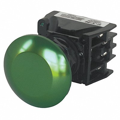 Push Button with Contacts Green Mushroom