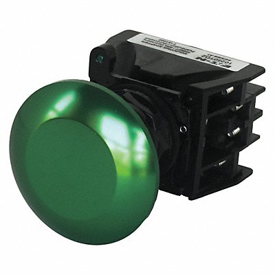 Push Button with Contacts Green Mushroom