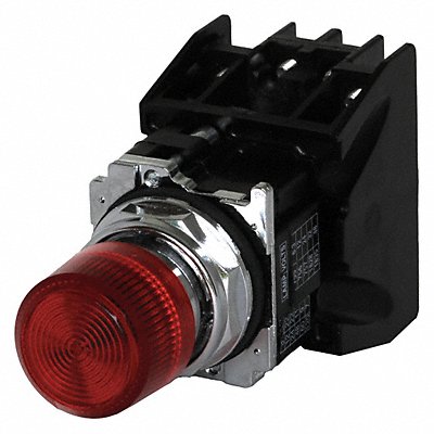 Illuminated Button w/Contacts 120VAC