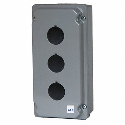 Pushbutton Enclosure 30mm 3 Holes Al