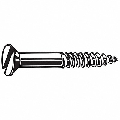 Flat Hd Wood Scrw Zinc #8 3/4 L PK100