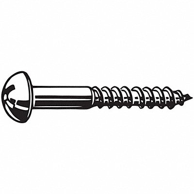 Rd Hd Wood Scrw Zinc #6 1/2 L PK100