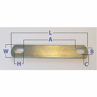 U-Bolt Mounting Plate L 27/32 in PK10